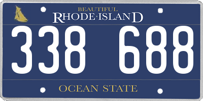 RI license plate 338688
