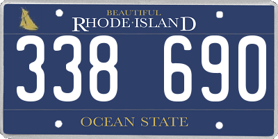 RI license plate 338690