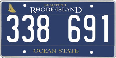 RI license plate 338691