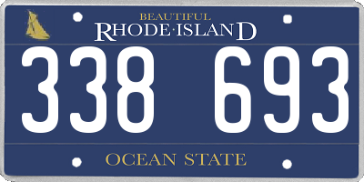 RI license plate 338693