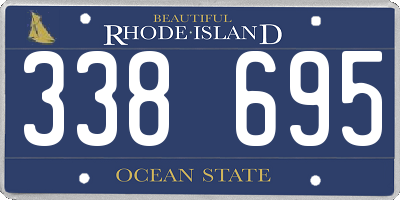 RI license plate 338695