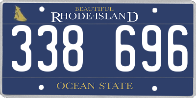 RI license plate 338696