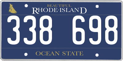 RI license plate 338698