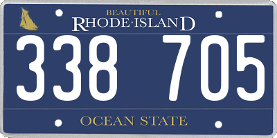 RI license plate 338705