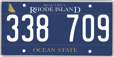RI license plate 338709