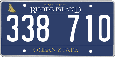 RI license plate 338710