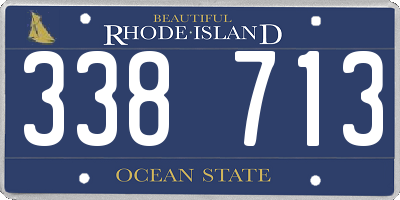 RI license plate 338713