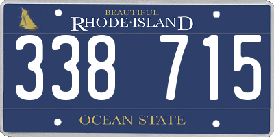 RI license plate 338715