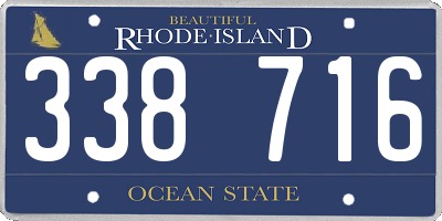 RI license plate 338716