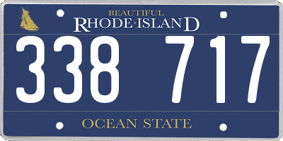 RI license plate 338717