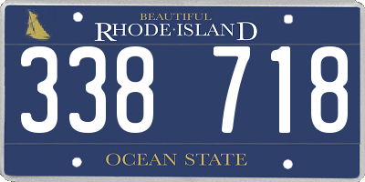 RI license plate 338718