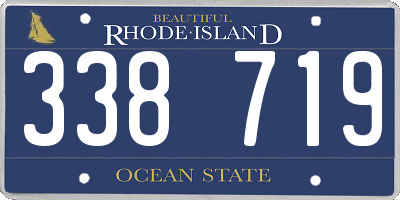 RI license plate 338719
