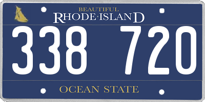 RI license plate 338720