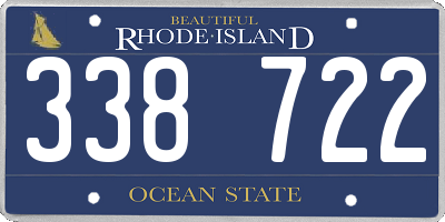 RI license plate 338722