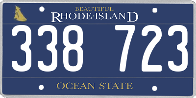 RI license plate 338723