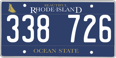 RI license plate 338726