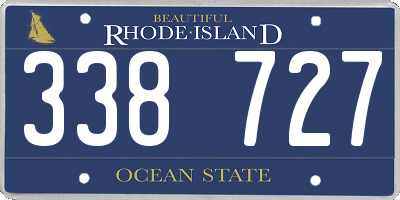 RI license plate 338727