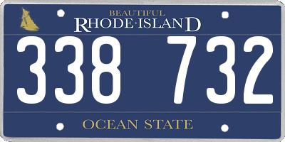 RI license plate 338732