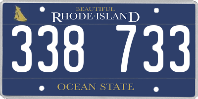 RI license plate 338733