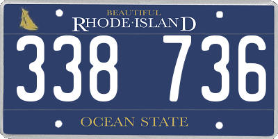 RI license plate 338736