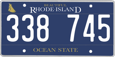 RI license plate 338745