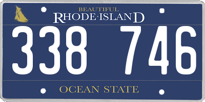 RI license plate 338746