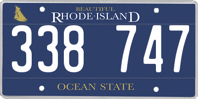 RI license plate 338747