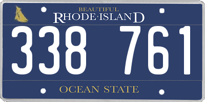 RI license plate 338761