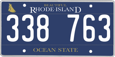 RI license plate 338763