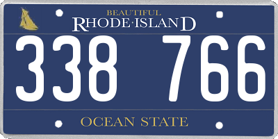 RI license plate 338766