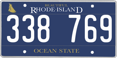 RI license plate 338769