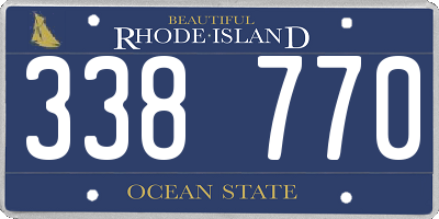 RI license plate 338770