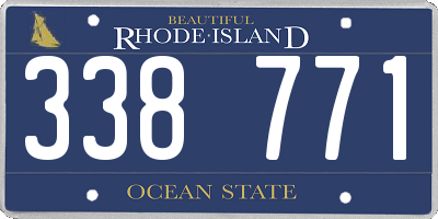 RI license plate 338771