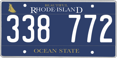 RI license plate 338772