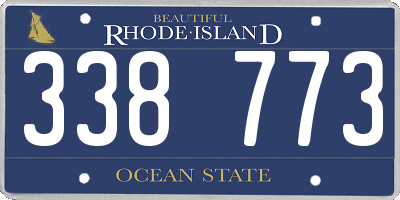RI license plate 338773