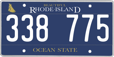 RI license plate 338775