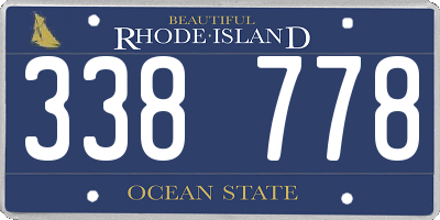 RI license plate 338778