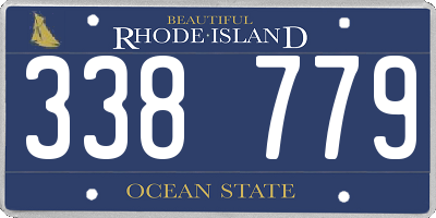 RI license plate 338779