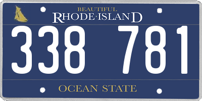 RI license plate 338781