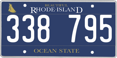 RI license plate 338795