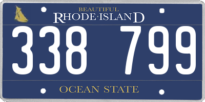 RI license plate 338799