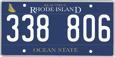 RI license plate 338806