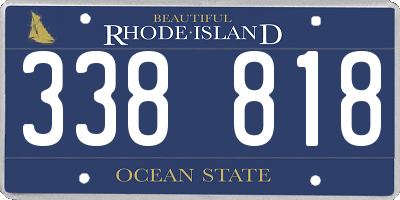 RI license plate 338818