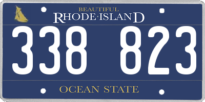 RI license plate 338823
