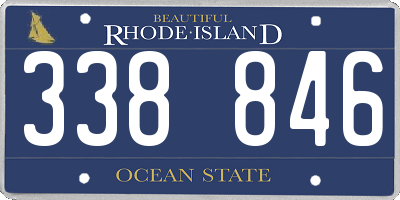 RI license plate 338846