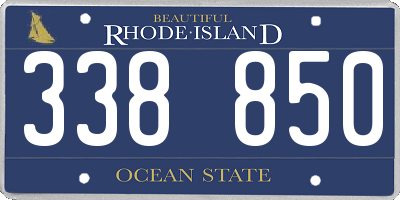 RI license plate 338850