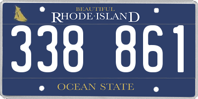 RI license plate 338861