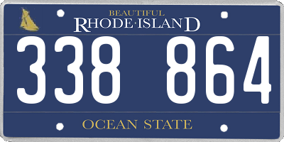 RI license plate 338864