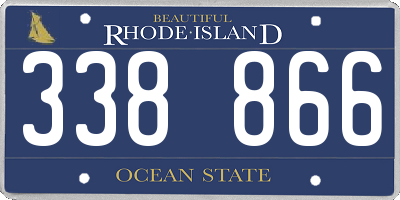 RI license plate 338866