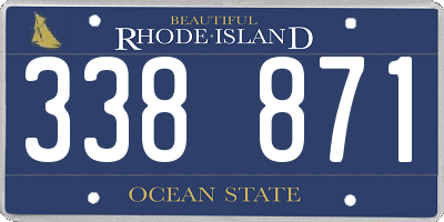 RI license plate 338871